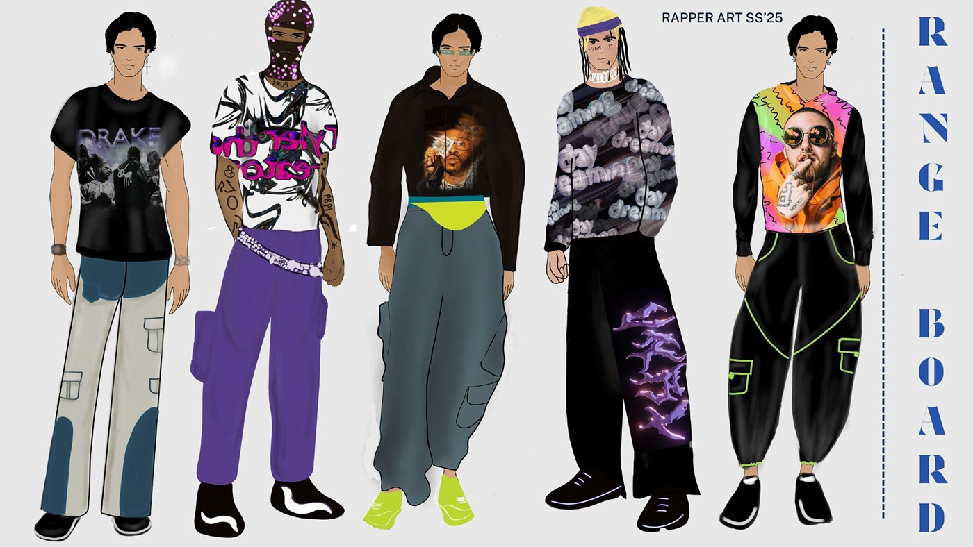 graphics streetwear design assortment plan rapperartwork