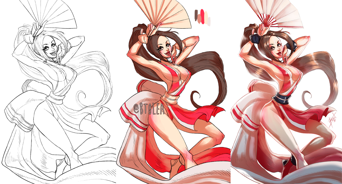 Fighter fatal fury snk Mai Shiranui manga anime cartoon Drawing  Character design  Fan Art