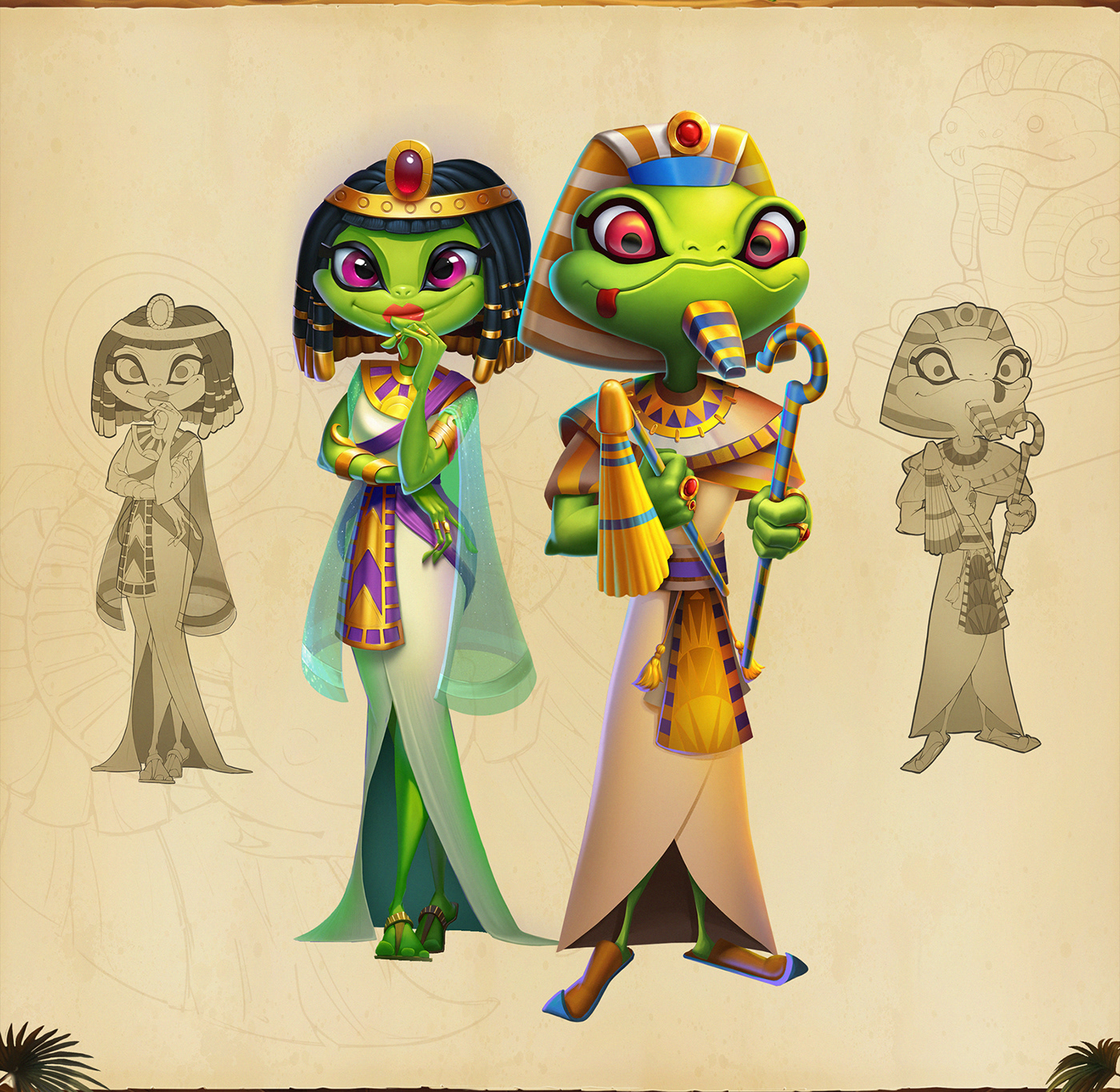 Casino Game casual egypt frog game Game Art game design  mobile game slot slot game