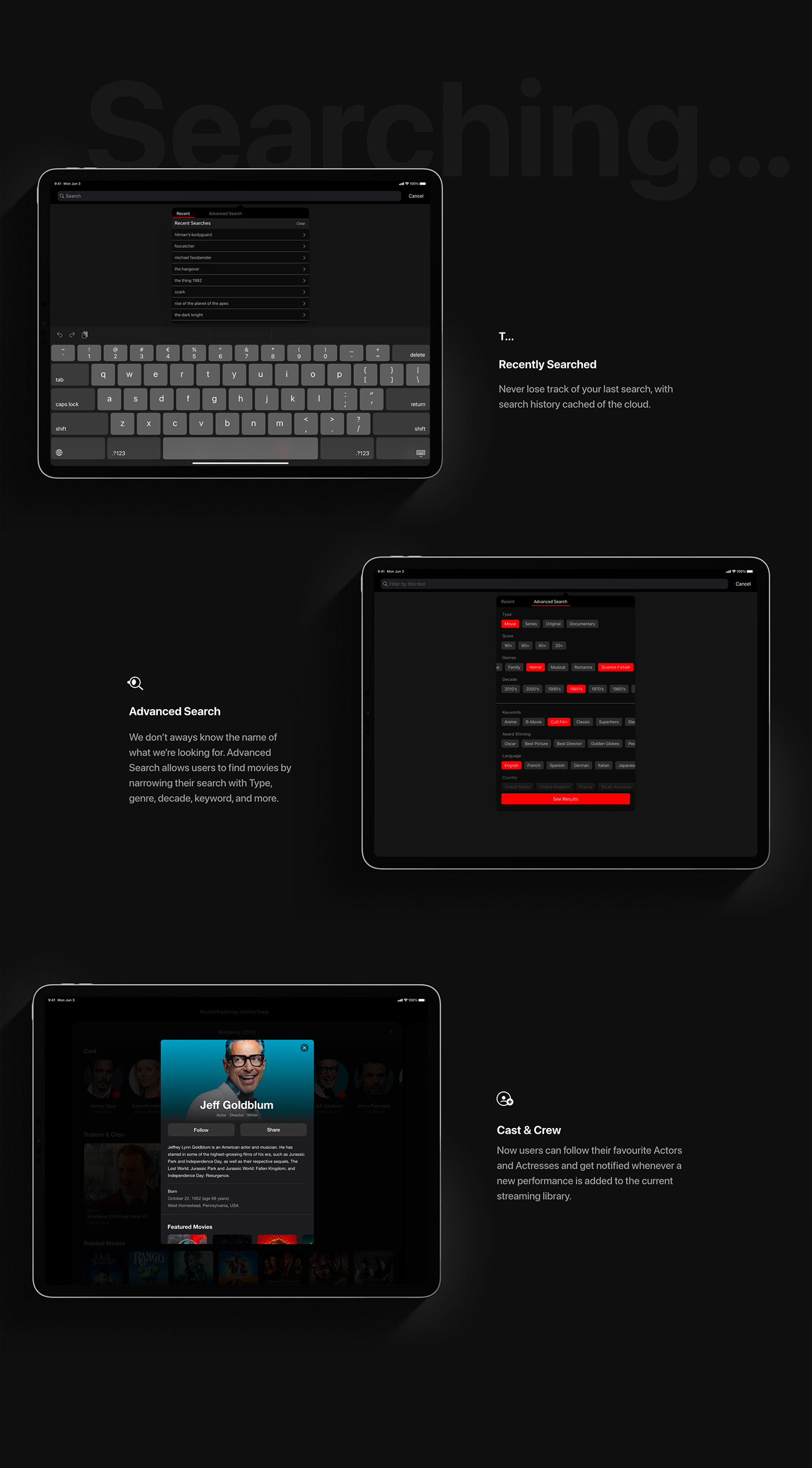 concept Interaction design  ios iPadOS Netflix redesign TVOS UI ux ux/ui