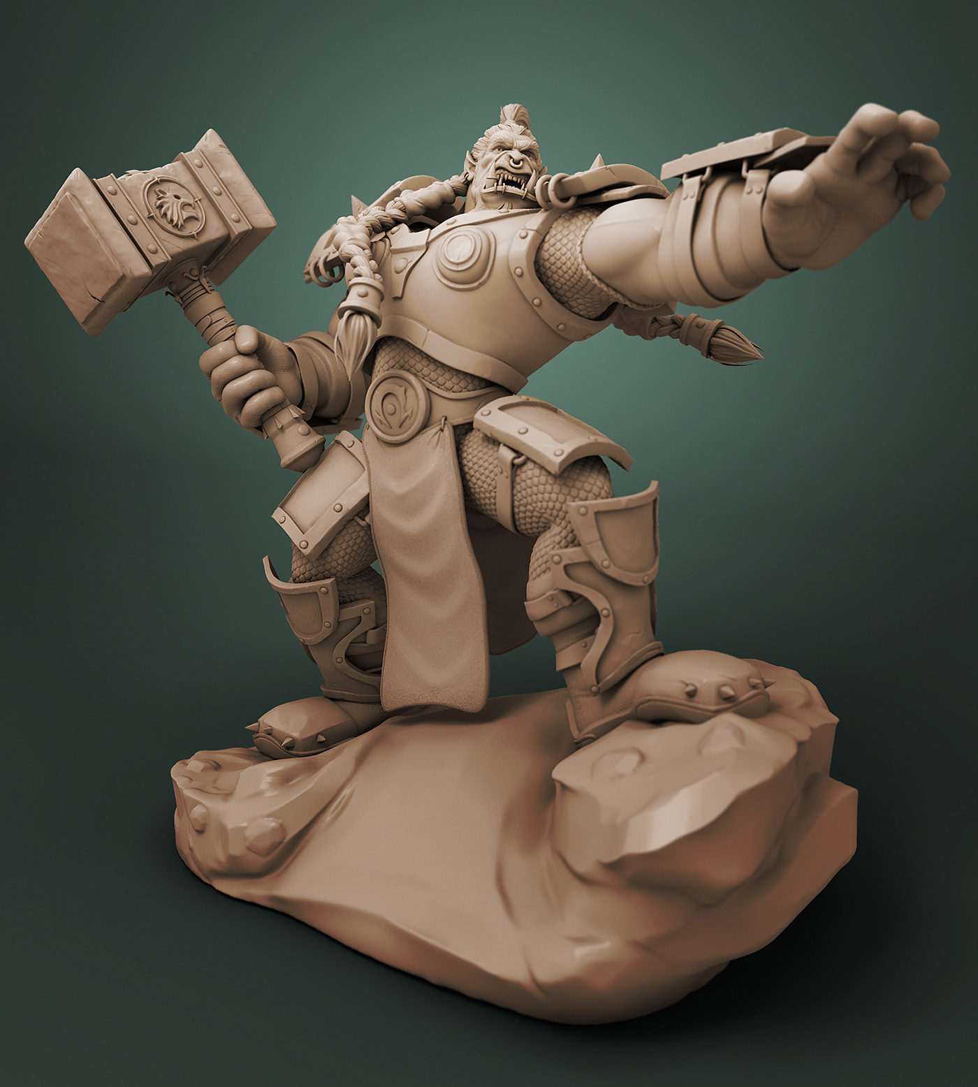 3D sculpture Thrall Zbrush bogota modelado Character personaje warcraft