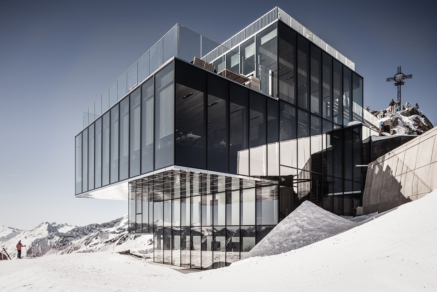ice-q architecture Photography  building restaurant austria sceenic Landscape mountains snow