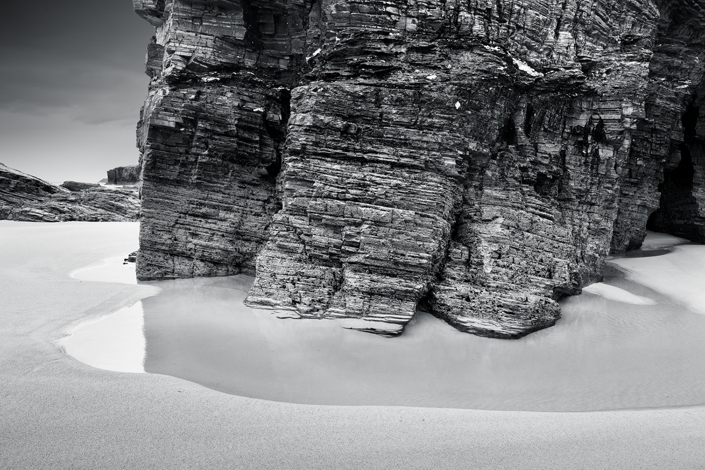 Coast monochrome rocks black and white cliff Landscape Nature Ocean sea waves