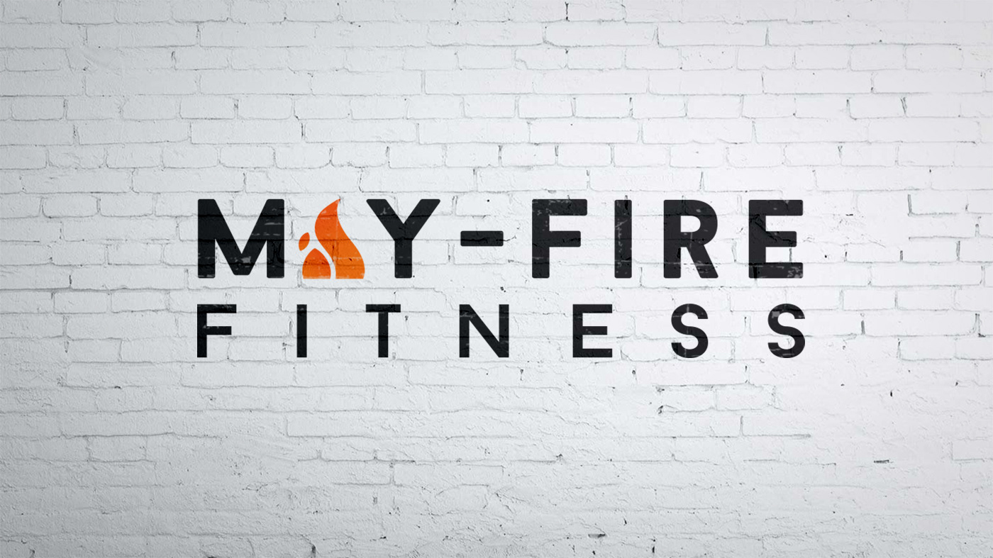 fitness gym branding  logo fire