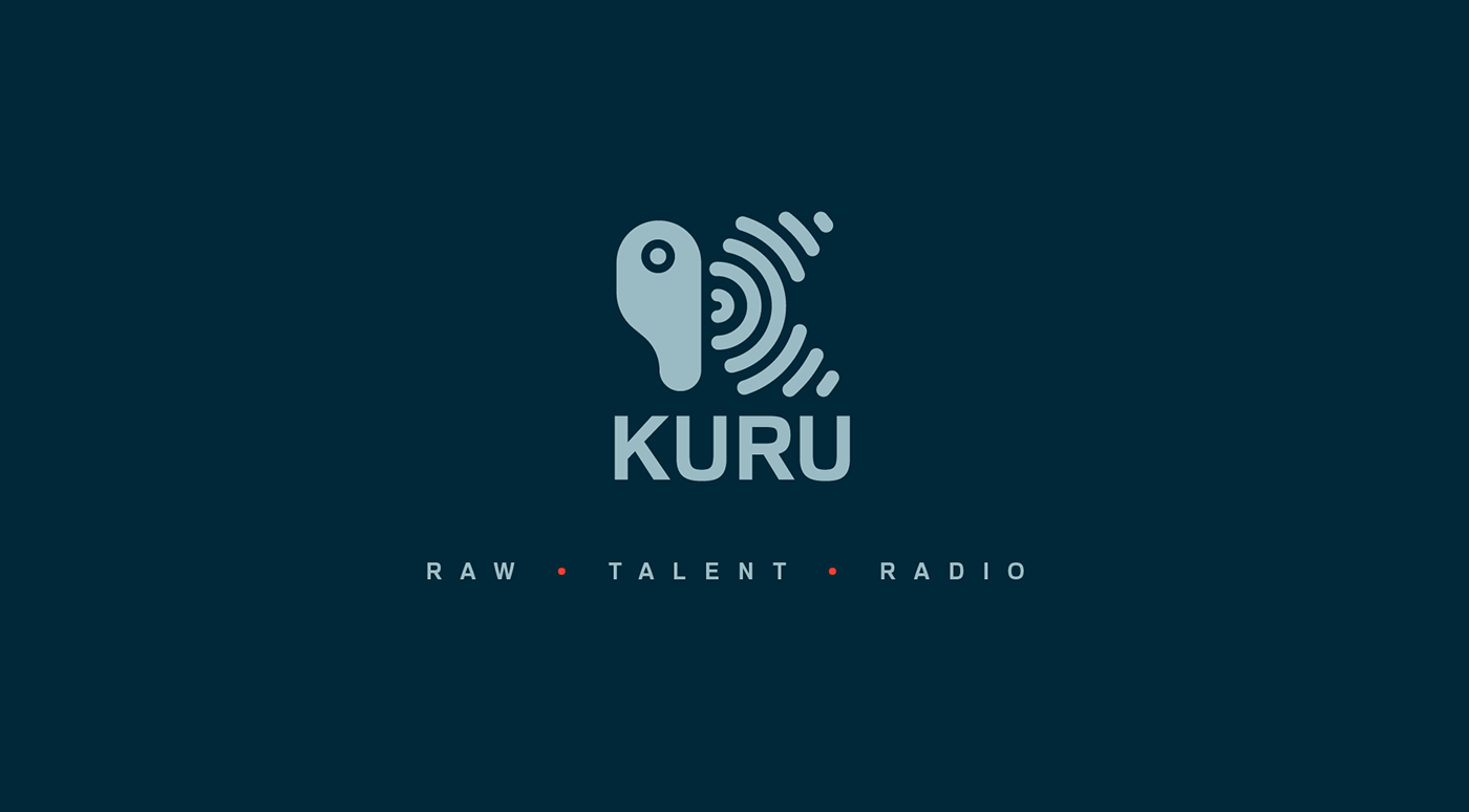 Radio branding  design brand Curacao music logo stream