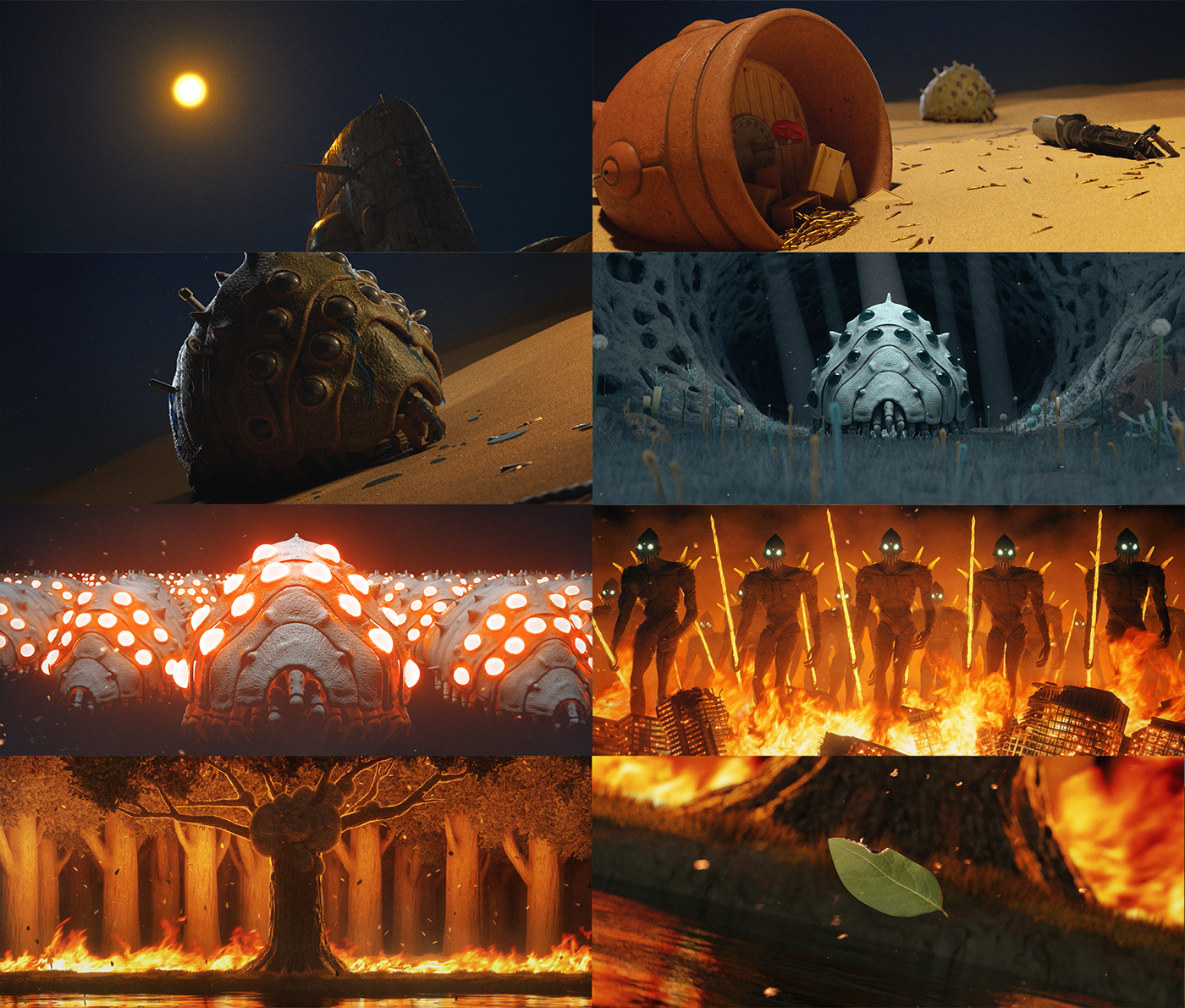 3D c4d CG motion octane Hayao Miyazaki insect the Valley of the Wind title sequence