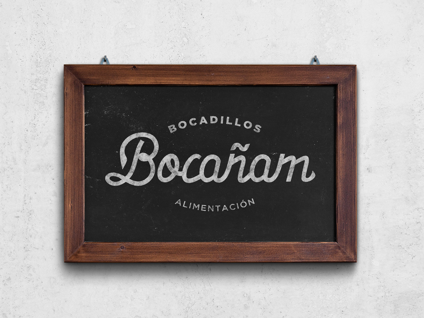 identity design lettering handmade Kraft Bocañam sandwich vintage