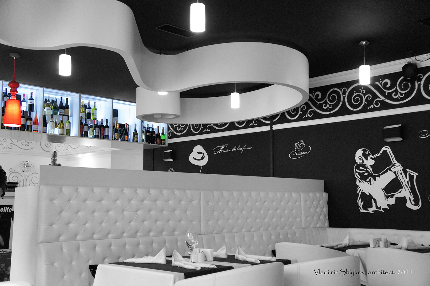 ресторан дизайн ресторана рисунки на стенах обеденный зал островной бар зеркальная стена ремонт ресторана современный интерьер заказать интерьер Restaurant design.
