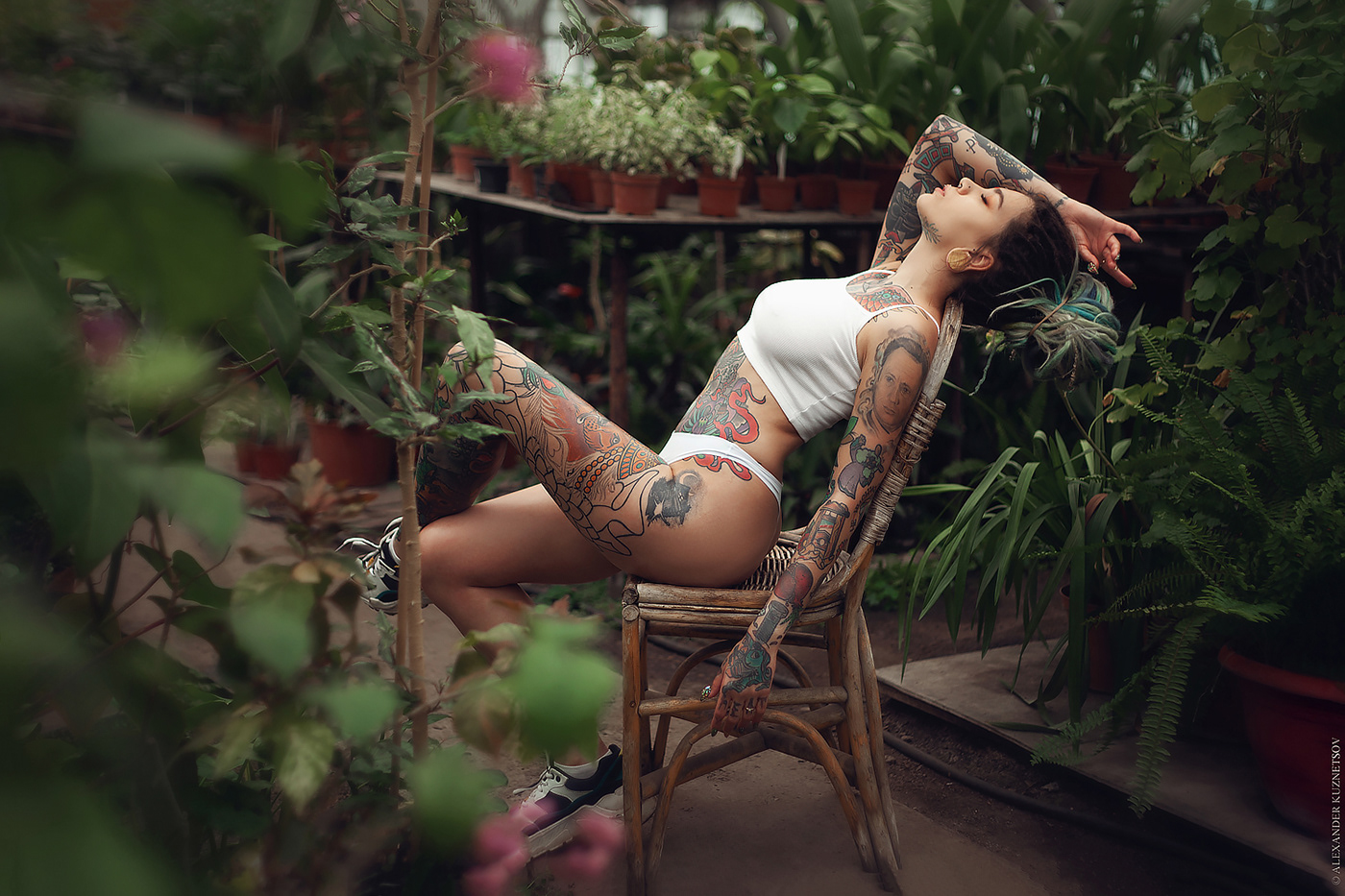 alexanderkuznetsov alexplanb Chelyabinsk greenhouse portarait sensual suicidegirls tatoo tatoogirl vera