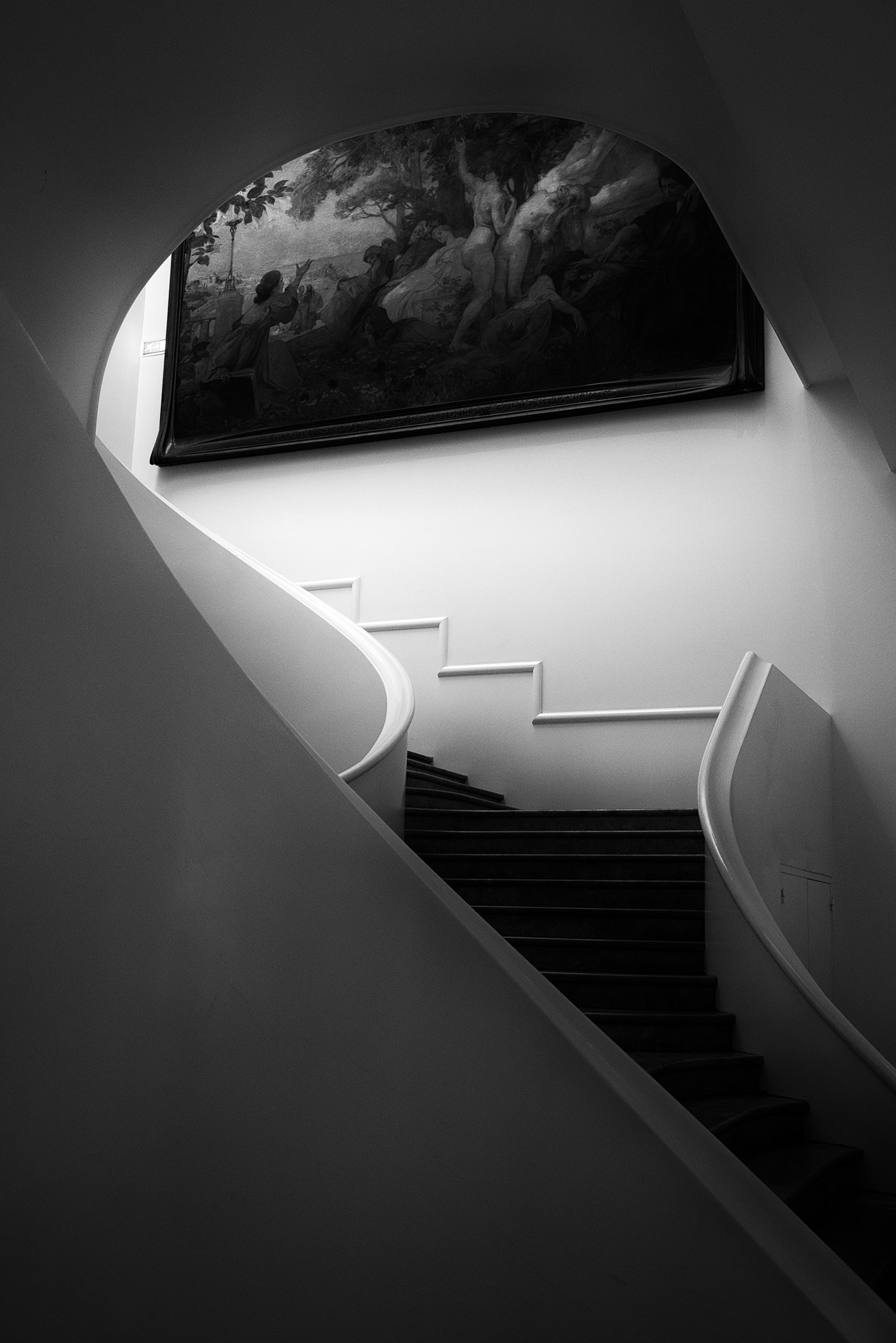 architecture black and white city france geometric geometry interior design  modern noir et blanc Photography 