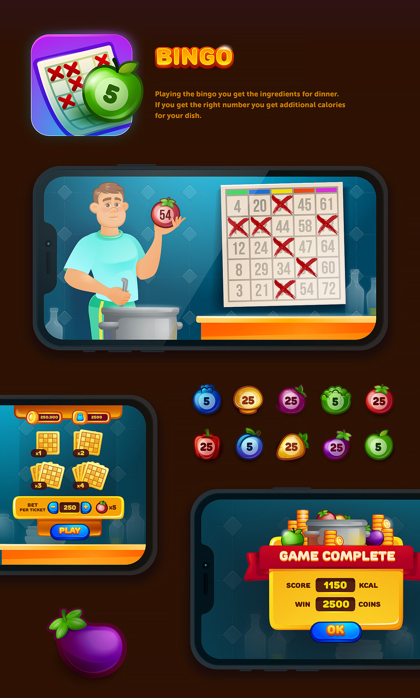 animation  art bingo cartoon casino game game design  game ui slot Unity 3d
