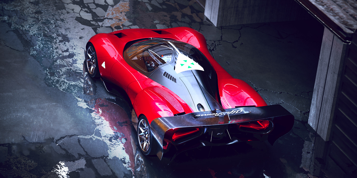 alfa romeo design Racing transportation concept Project portfolio Render car
