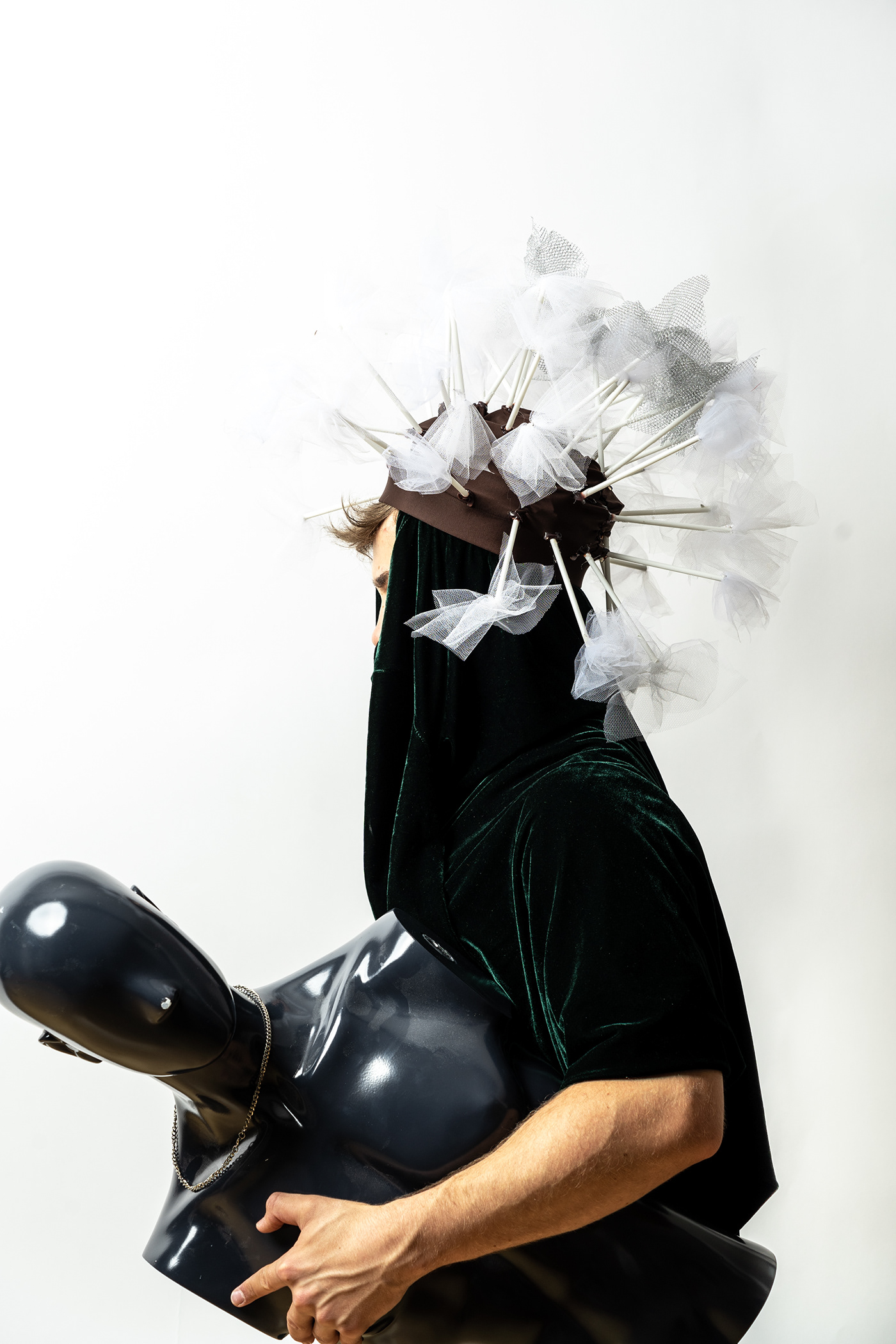 abstract backdrop conceptual costume Costume Design  fashion photography flower portrait self-portrait surreal
