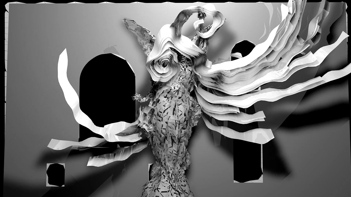  Abstract background  Motion Design  VIDEO JOCKEY black and white monohrom motion graphic projection mapping visual VJ vr