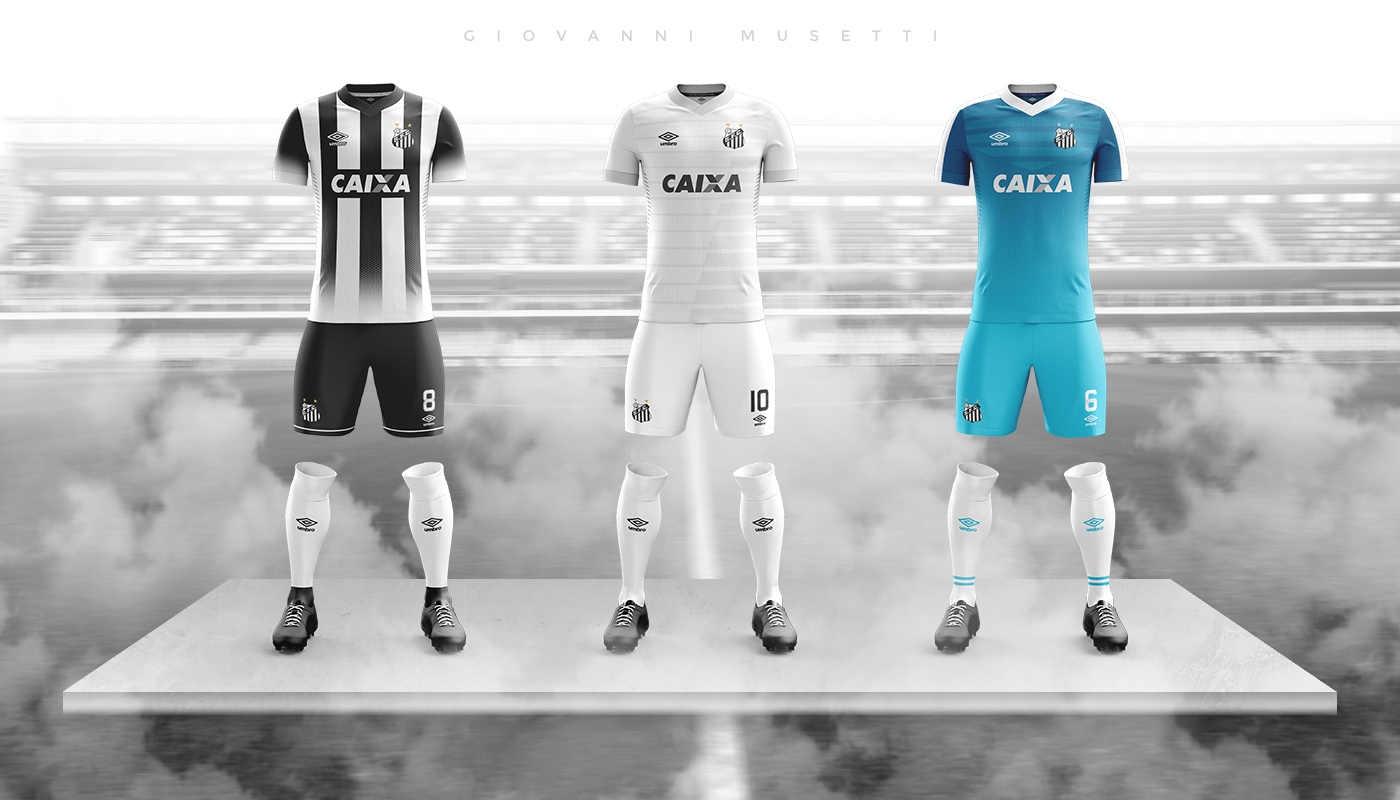 soccer uniform kit football futebol santos clube