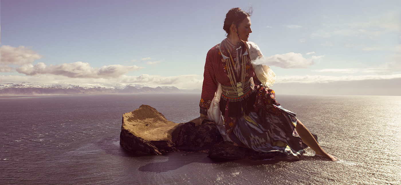 meditation cloud woman Landscape iceland Folklore Jung old