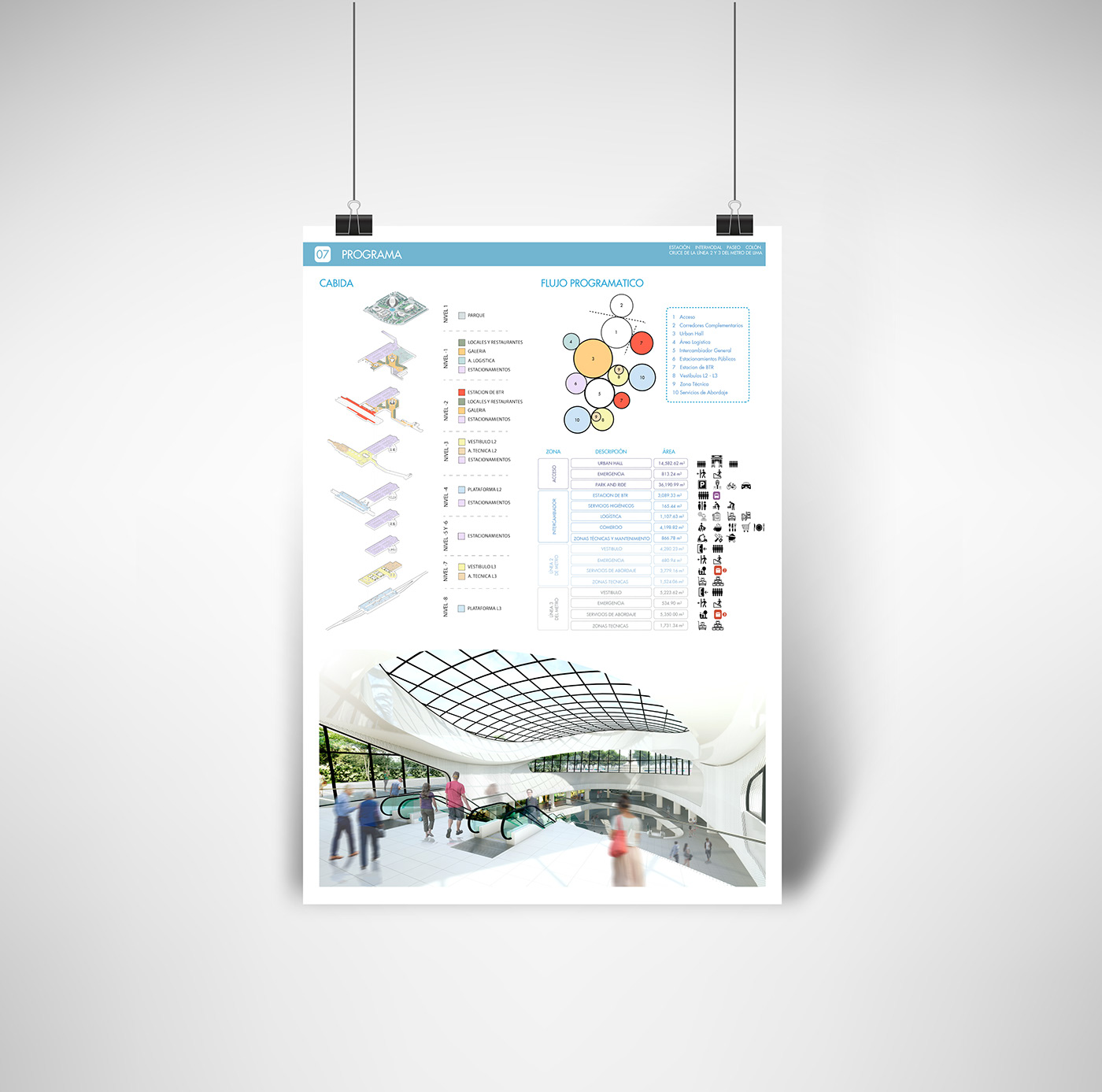 Transportation hub intermodal architecture visualization terminal Metro Station