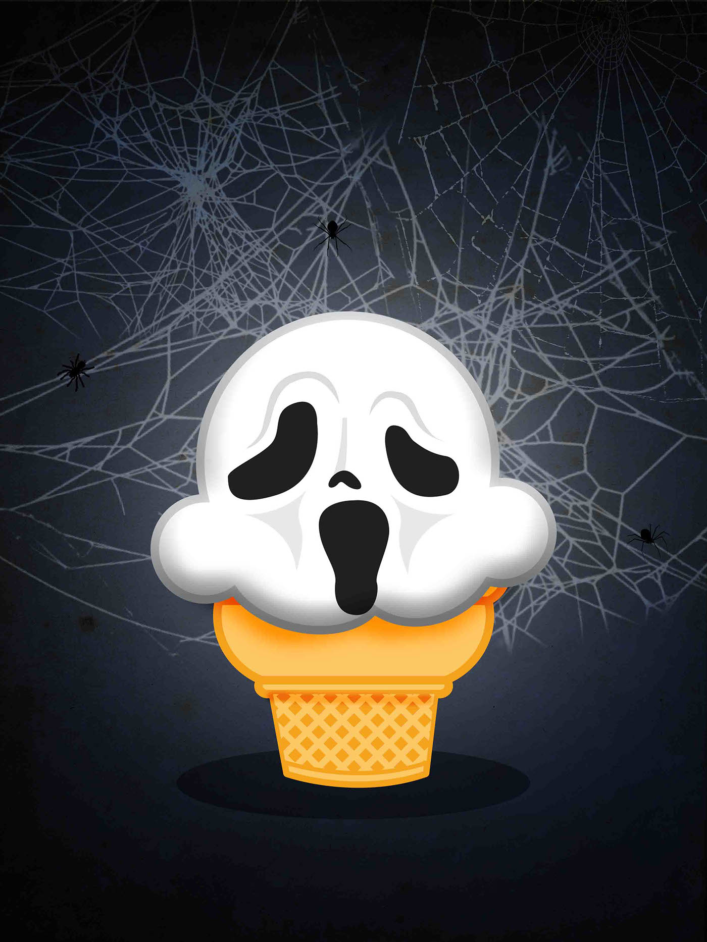 Adobe Portfolio october scream icecream boo design ILLUSTRATION  characterdesign Halloween Octubre