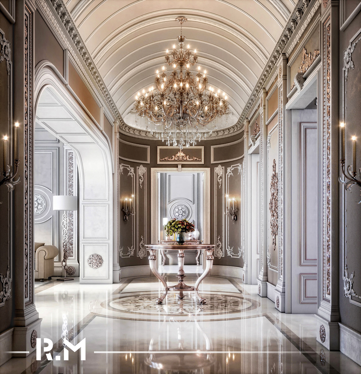architecture Interior interior design  3dsmax corona renderer design luxury Classic Render