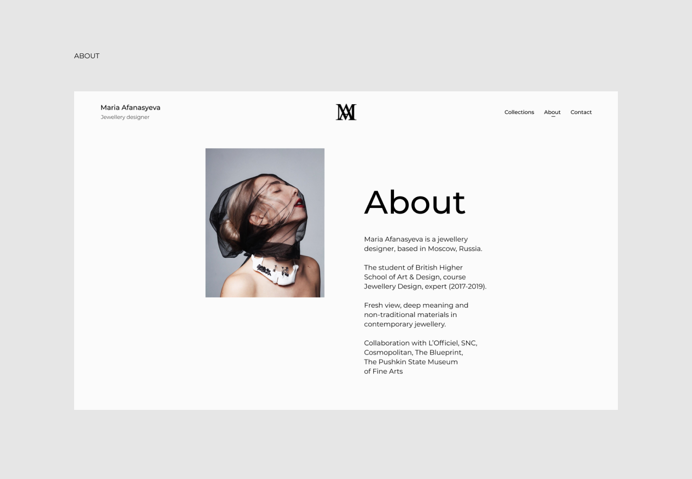 Web Web Design  minimal minimalistic UI ux jewelry designer clean beauty