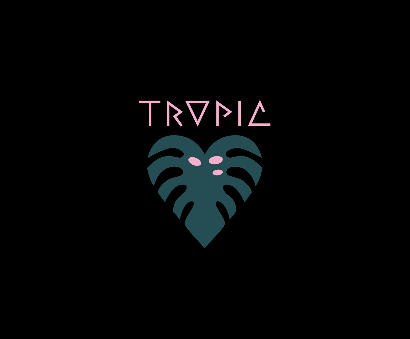 logo Monstera tropic Tropical simple bar