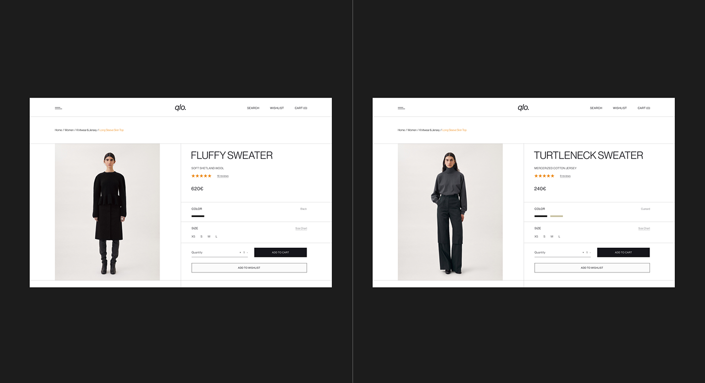 Clothing Ecommerce minimal online store shop typography   UI ux Web Design  Website