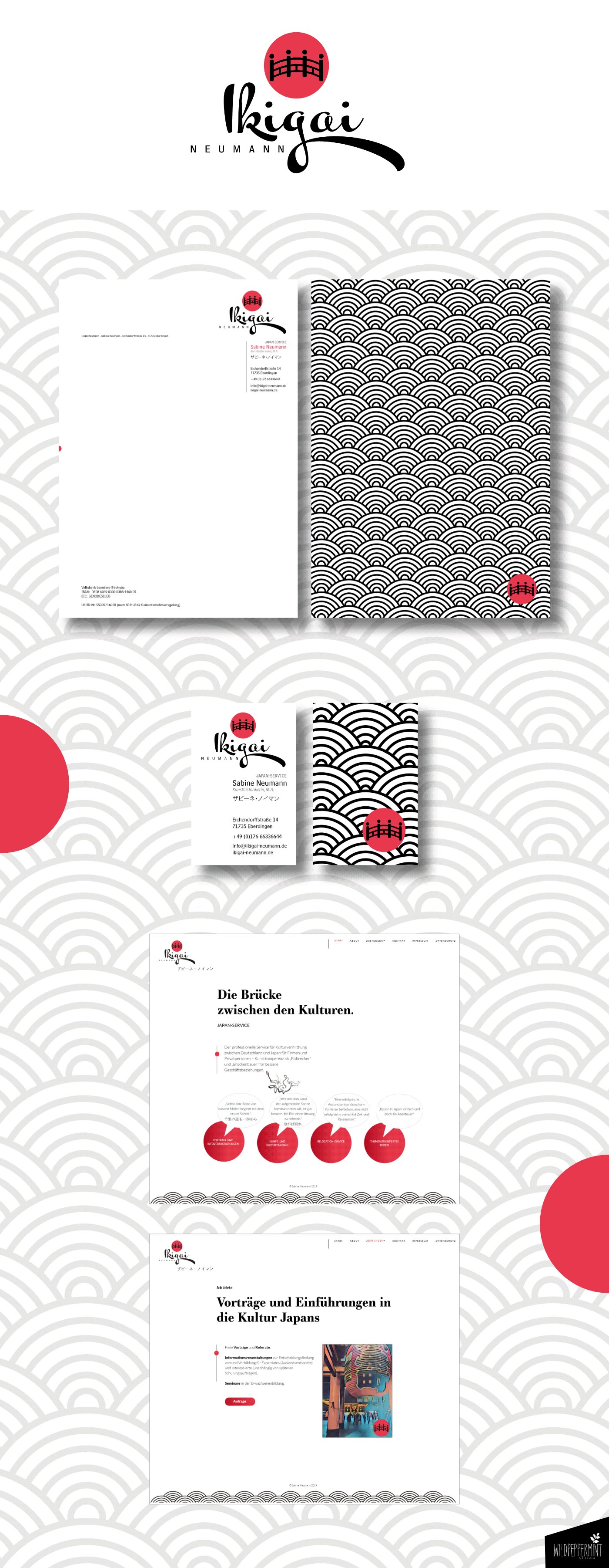 logo Corporate Design japan businesscards Briefpapier Visitenkarten Webdesign minimal