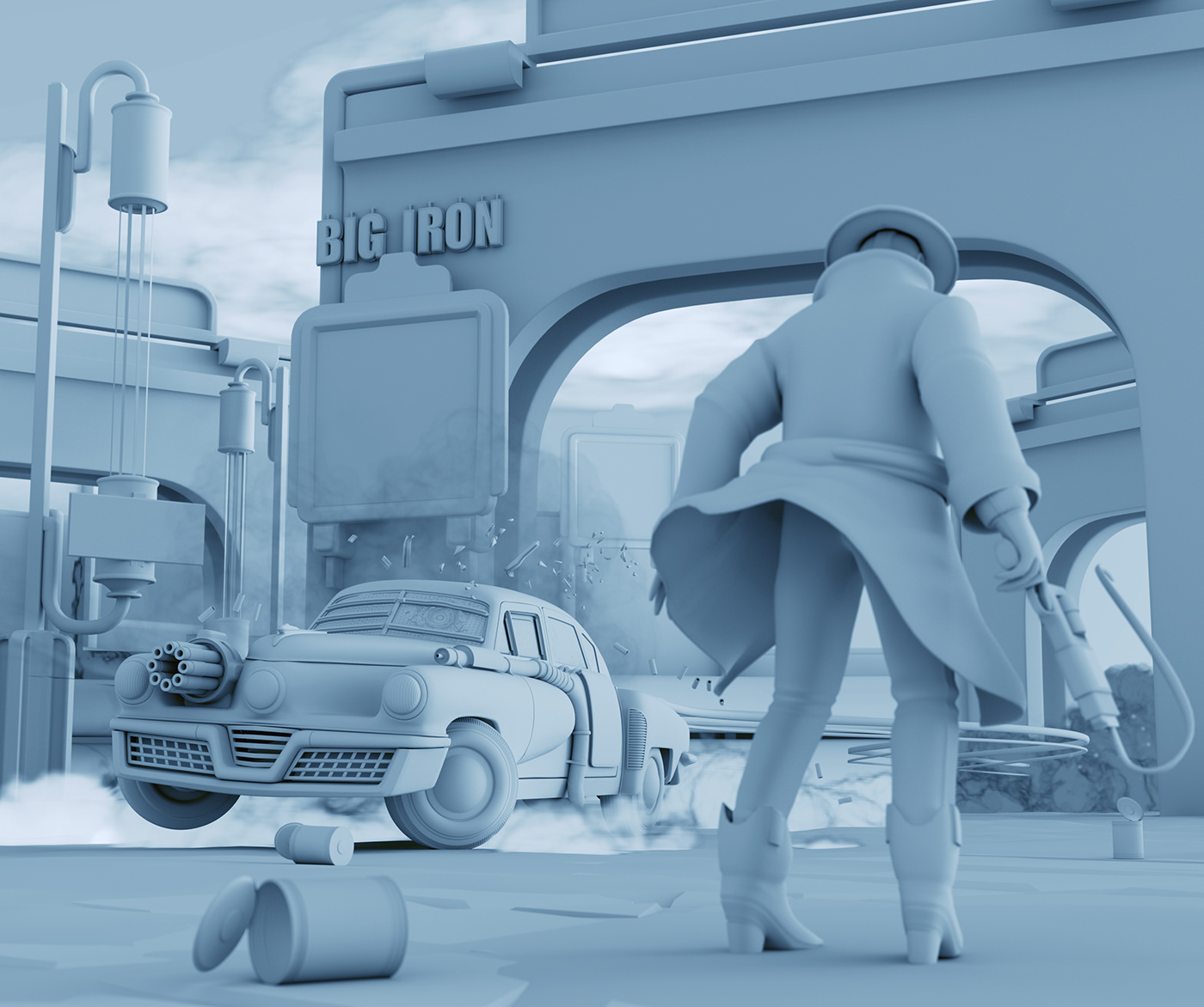 3D CGI Cars Render octane Maya 3D Cyberpunk Digital Art  artwork 3dmodels
