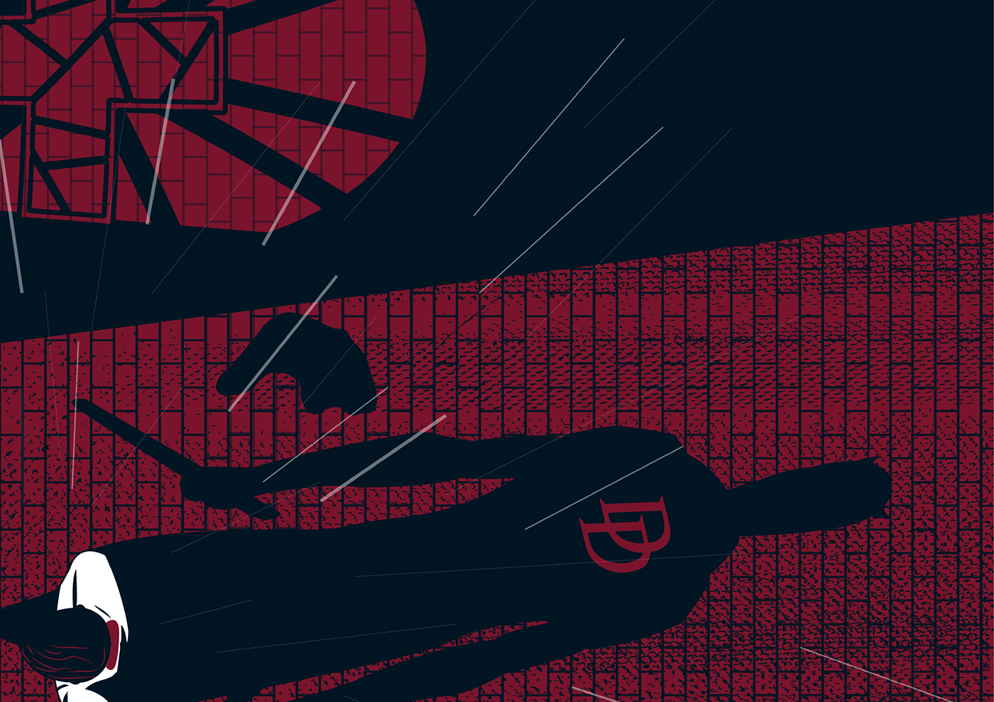 Daredevil Netflix series movie tv SuperHero comic process process video screenprint Printing Illustrator #Ps25Under25