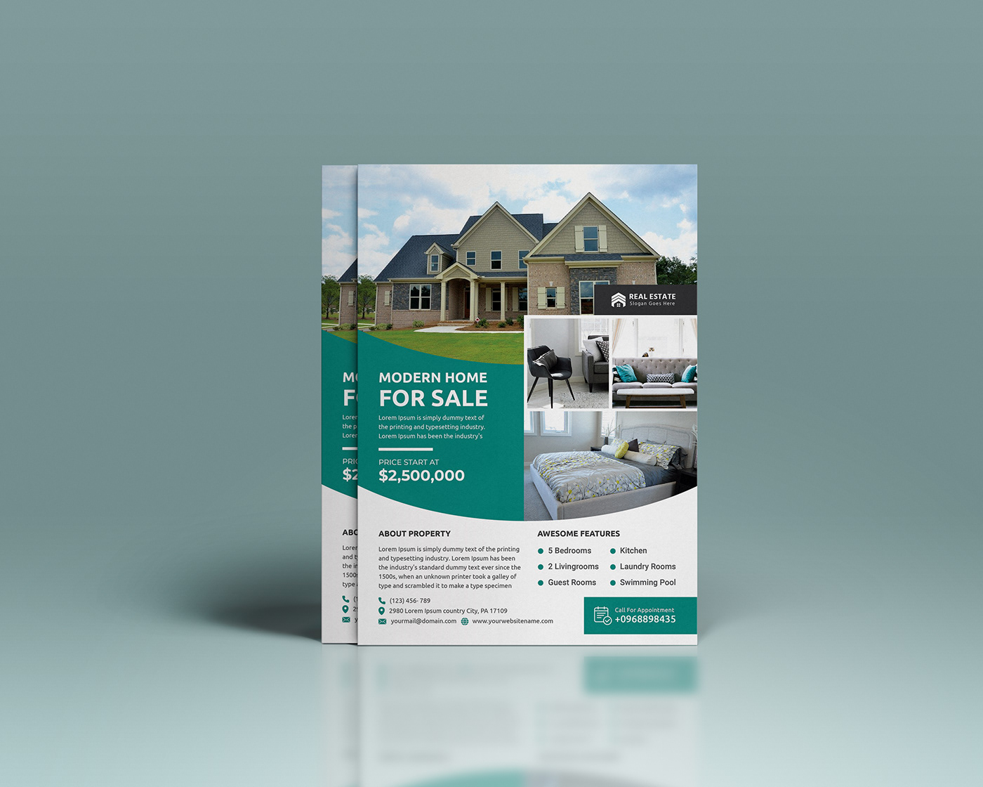 Awesome and professional real estate flyer design on Behance Regarding Real Estate Brochure Templates Psd Free Download