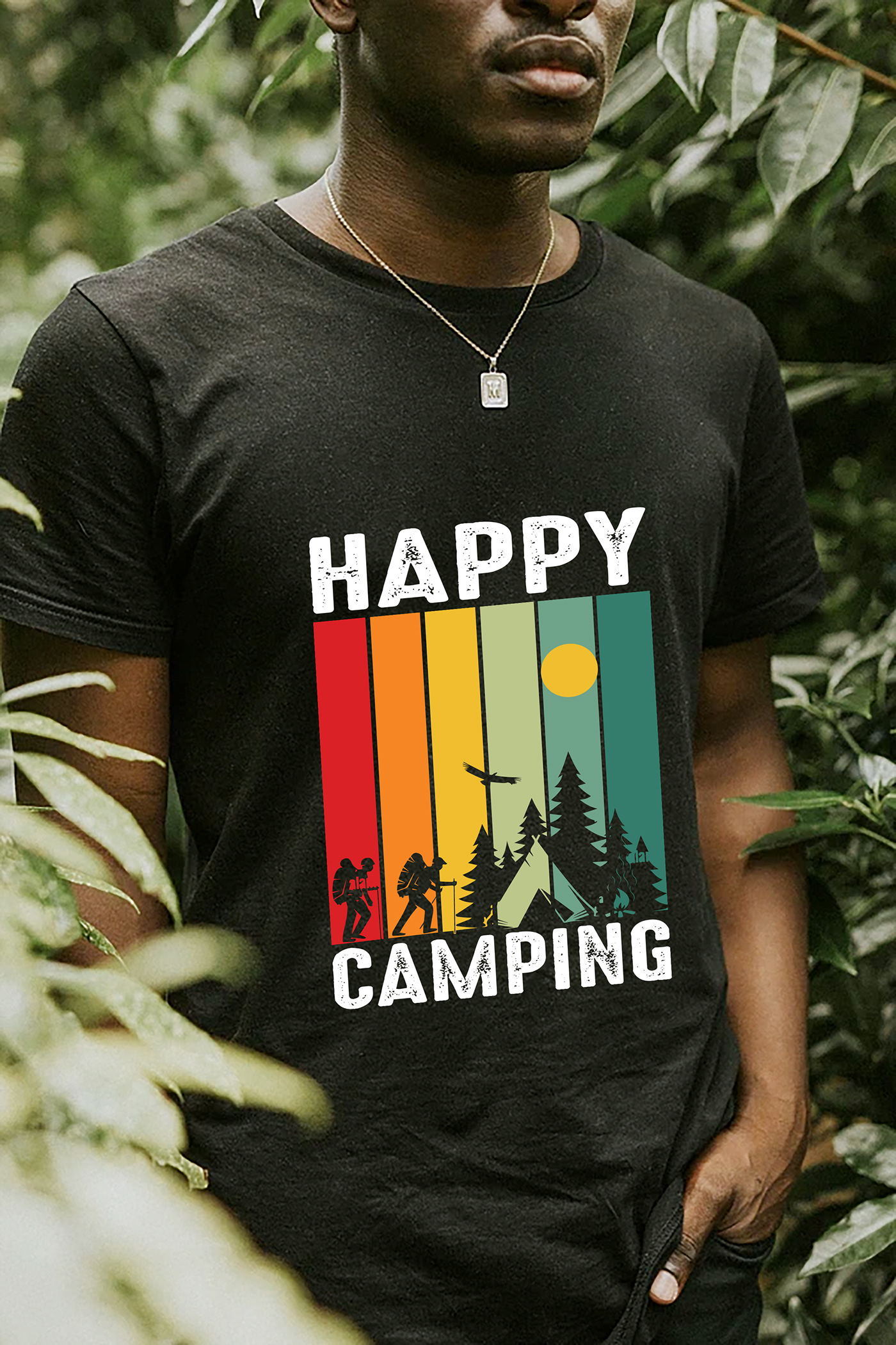 campaign Advertising  camping T-shirt Design adventure mountains hiking camping t-shirt Tshirt Design typography  