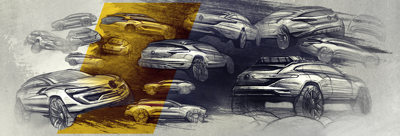 merc Mercedes Benz mercedes AMG shooting break Sportscar sedan car car design design sketch rendering scenario