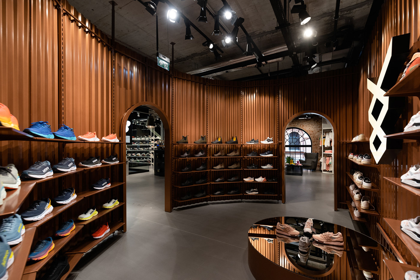 Interior LOFT modelina poland Retail Retail design shoes sneakers steel streetwear
