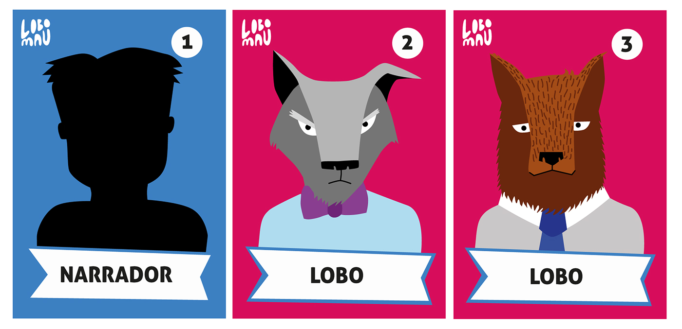 Lobo jogo cartas cards game ILLUSTRATION  Vectorial Aldeia Dorme gioco Lobo Mau