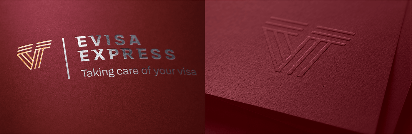Visa evisa red branding key visual poland Gliwice Mateusz Pałka Michał Dobies Travel v letter