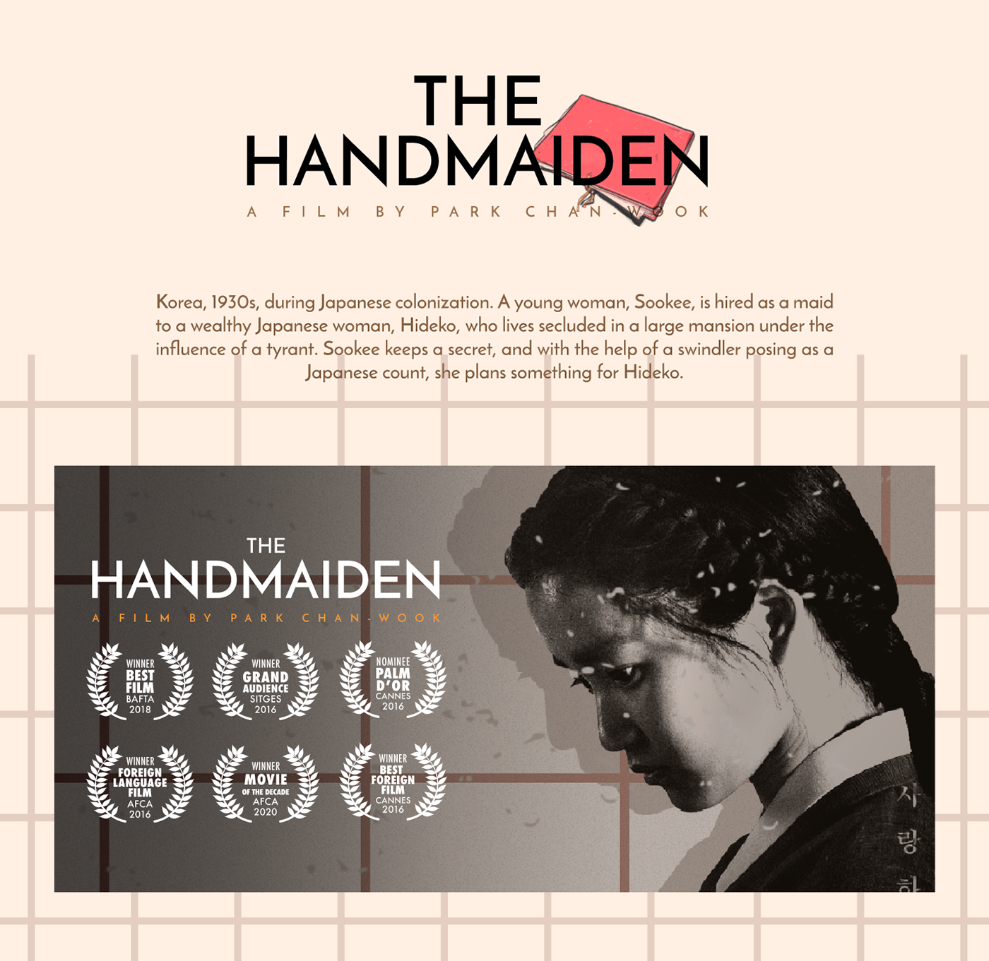 editorial Film   Handmaiden interaction Interface Korea Layout movie poster tvshow