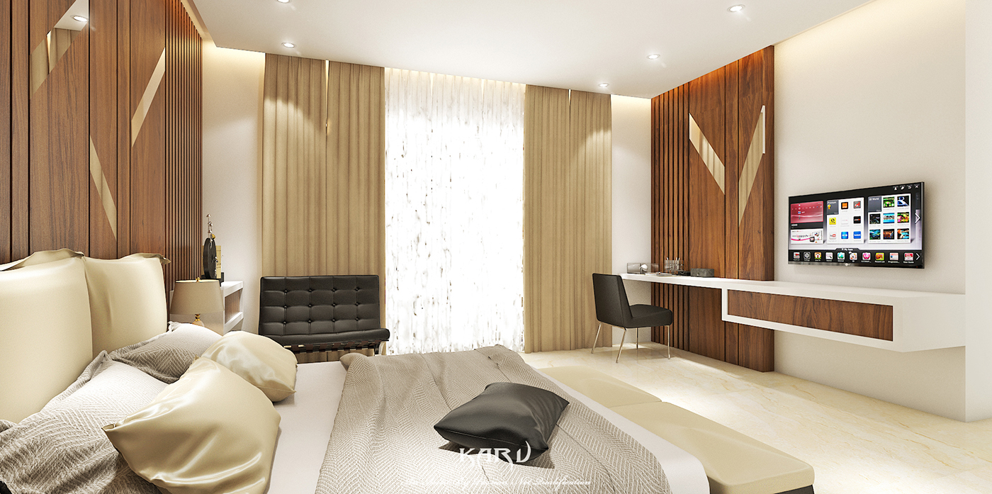 bedroom modern wood Interior architecture luxury decore design arch art