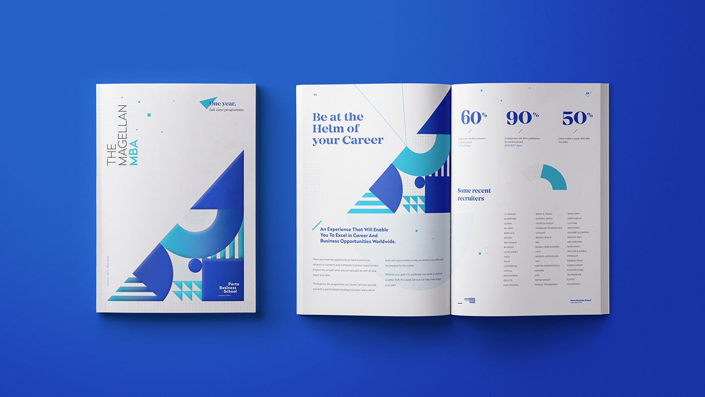 editorial design brochure school concept typography   grid mba navigators corporate