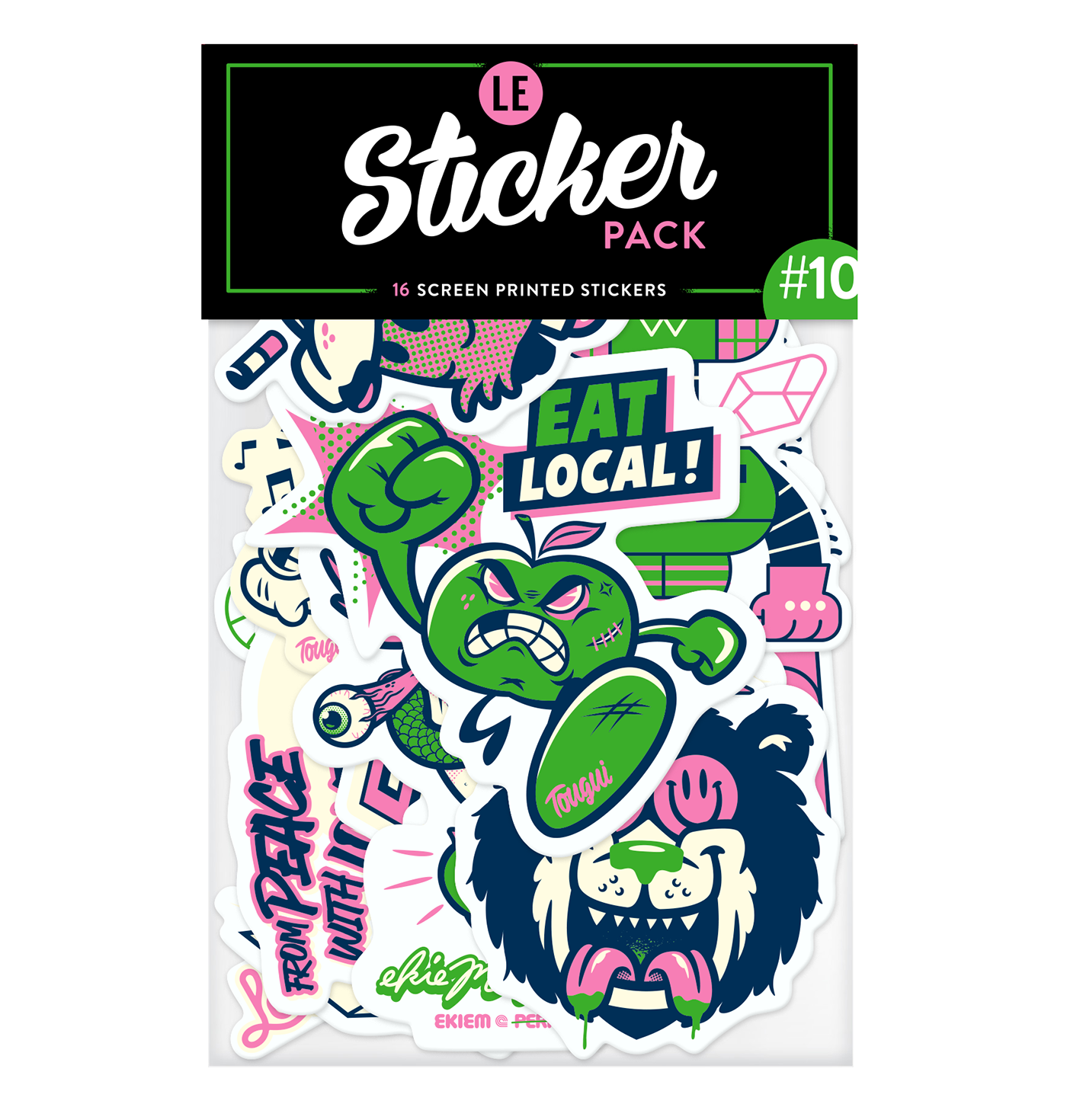 artist cartoon Character pantone sticker Stickerpack vector ekiem loulou&tummie TOUGUI