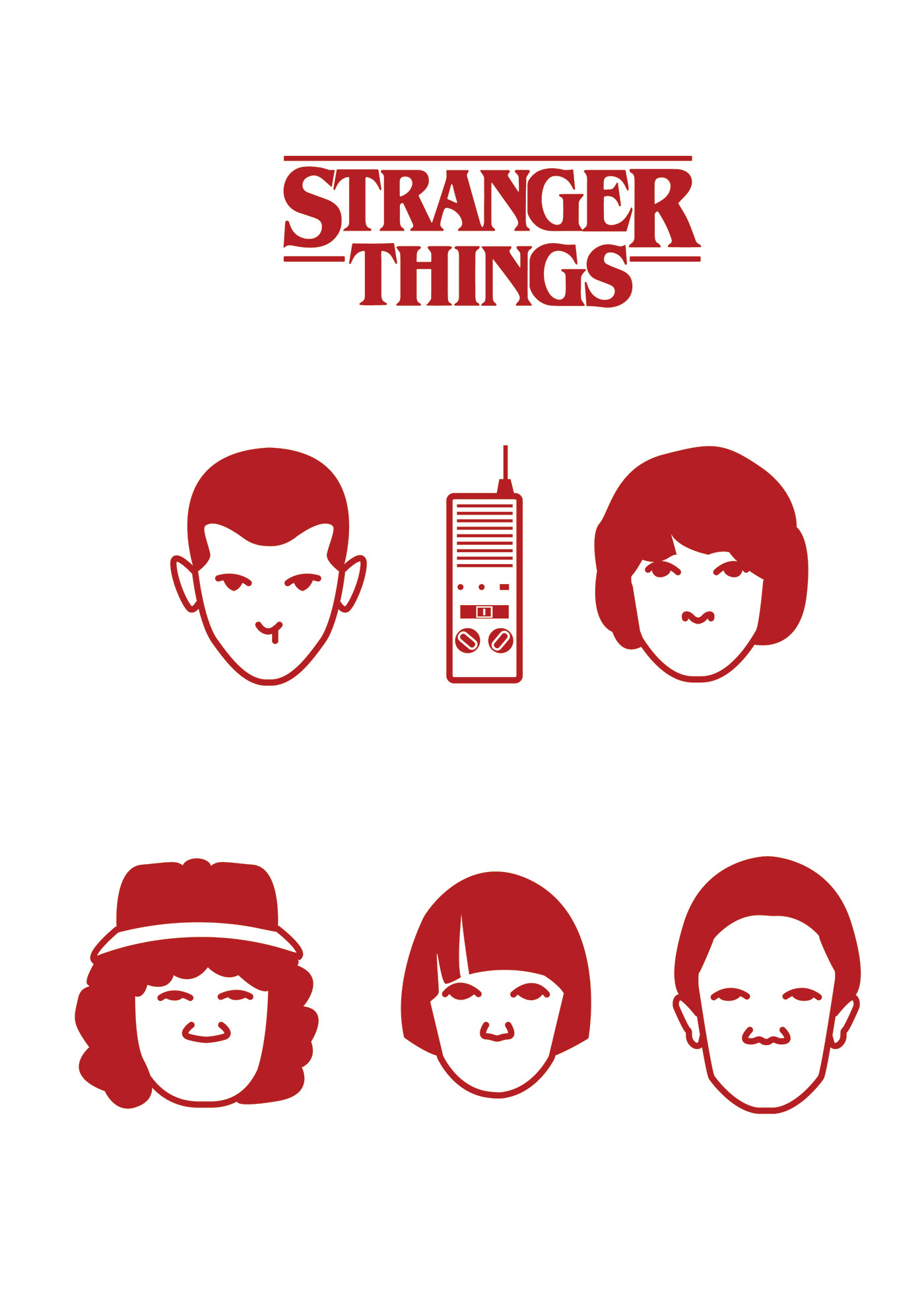 Stranger Things Vectorial Illustrator ILLUSTRATION  lineal