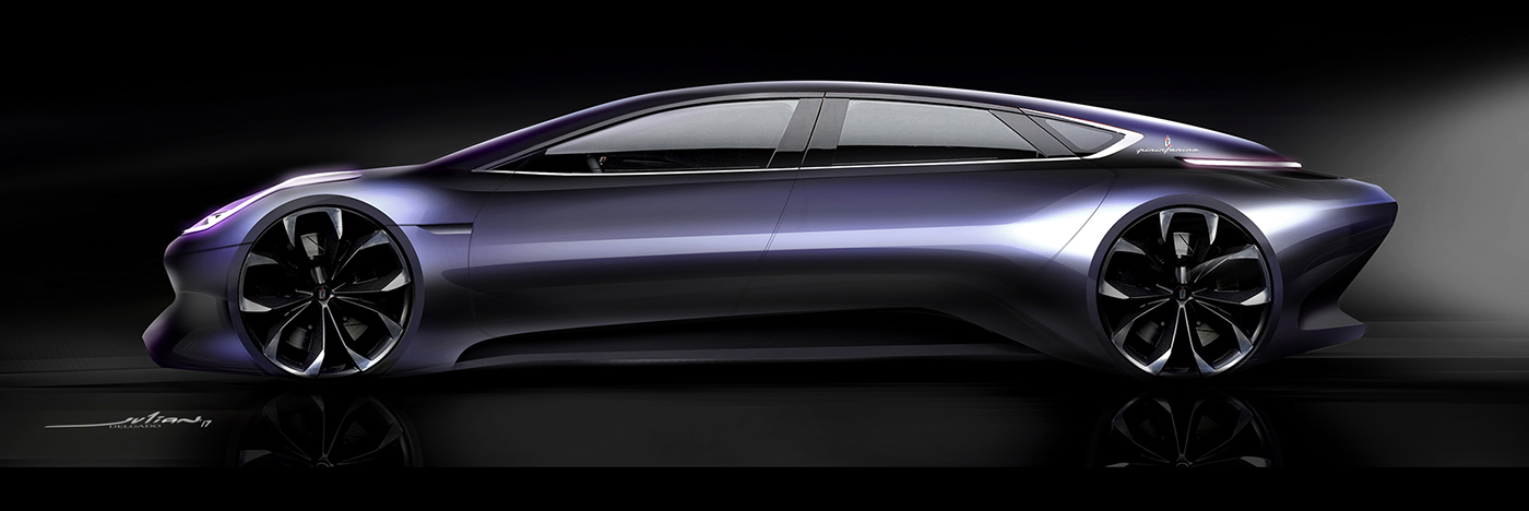 pininfarina pininfarina design electro luxury sedan automotive   sketch