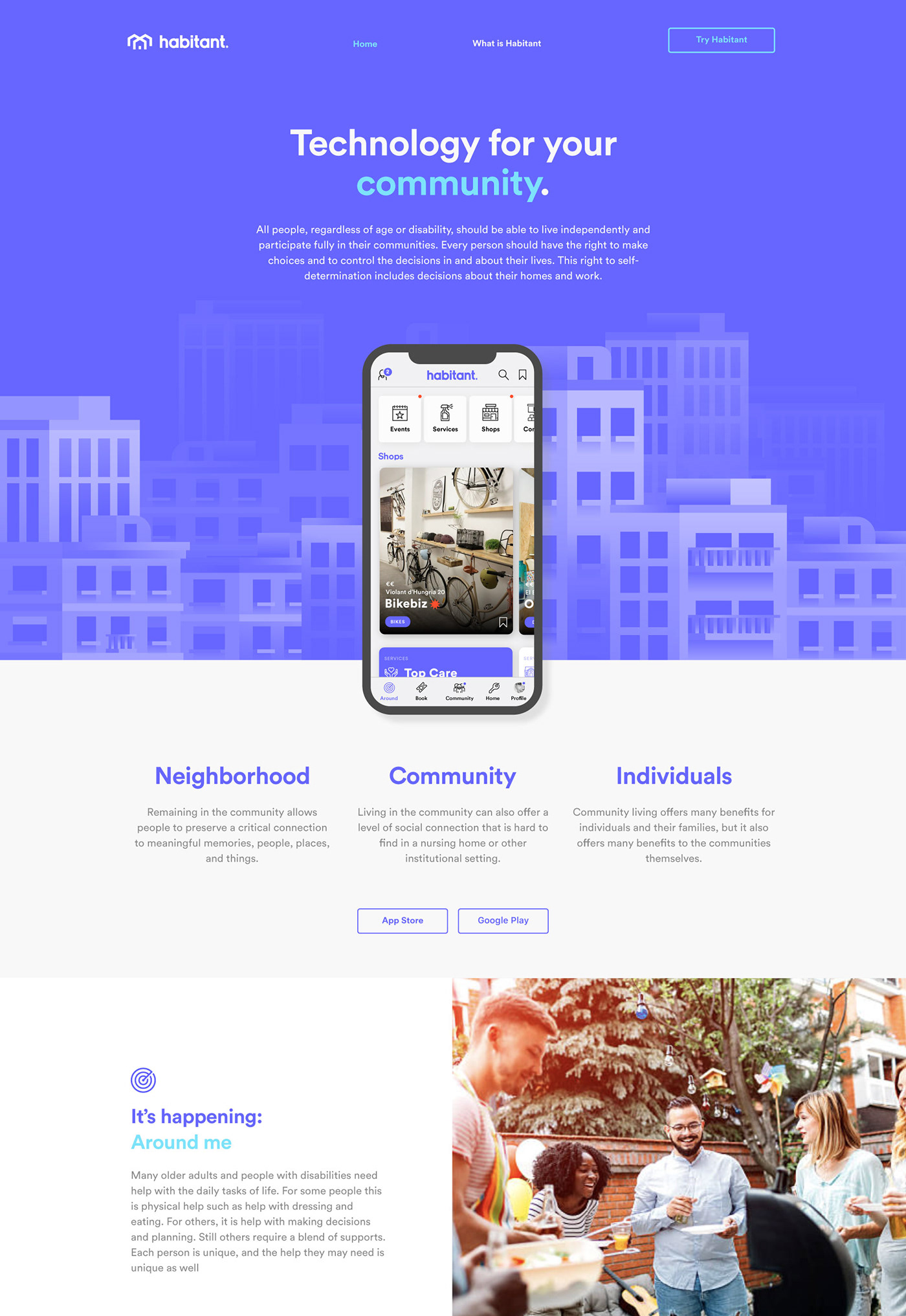 App brand app design app icons app illustration App Usability communities Intelligent Building motion graphics  neighborhood real estate