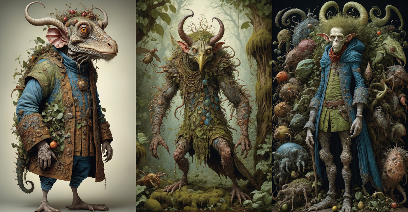monster Magic   fairy world concept art animal ai Creature Design Character design  ILLUSTRATION  anashkin