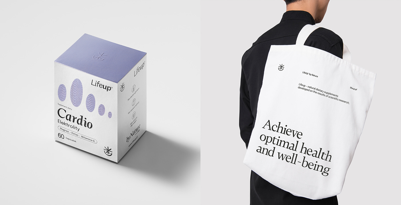 Packaging and tote bag with branding