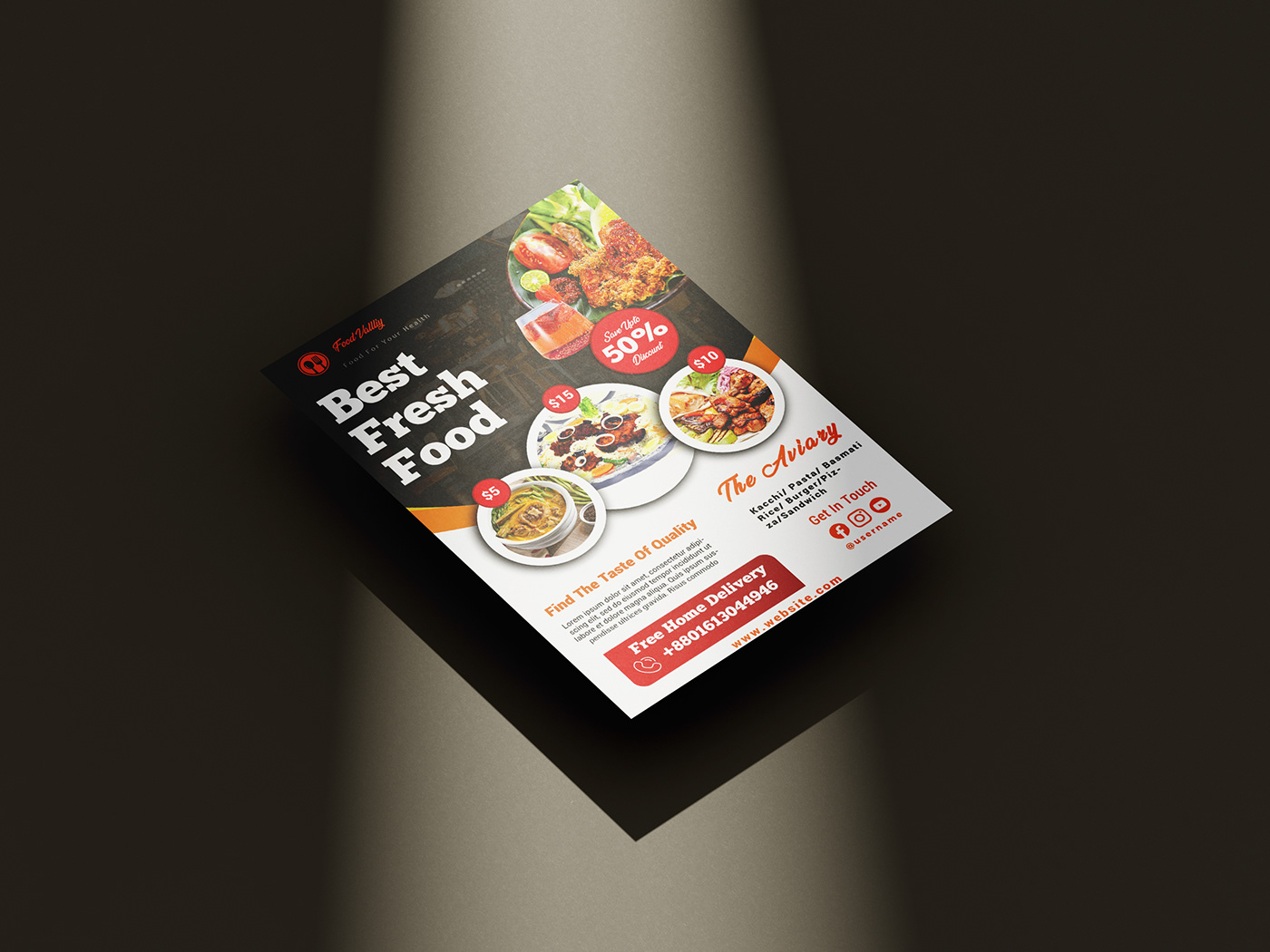 design gráfico flyer Flyer Design Food  graphic design  restaurant Social media post