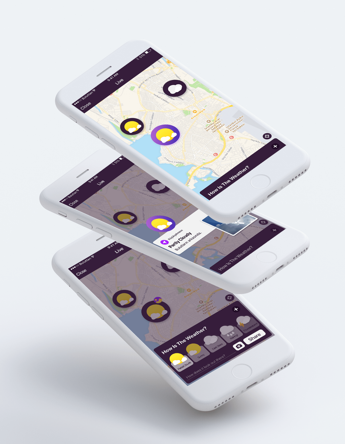 weather app icons UI/UX Design iphone