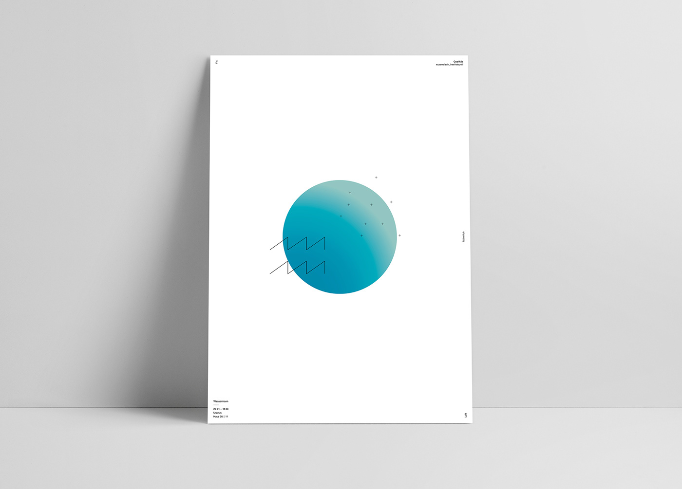 poster ILLUSTRATION  minimalismus design Grafikdesign Plakate zodiac Planets