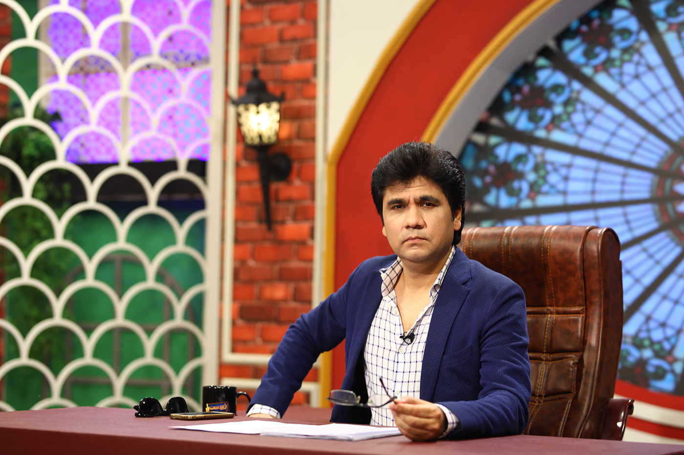 comady show morning show news room design set design  sets tv sets tv show wasi shah show web tv show Zabardast with Wasi Shah