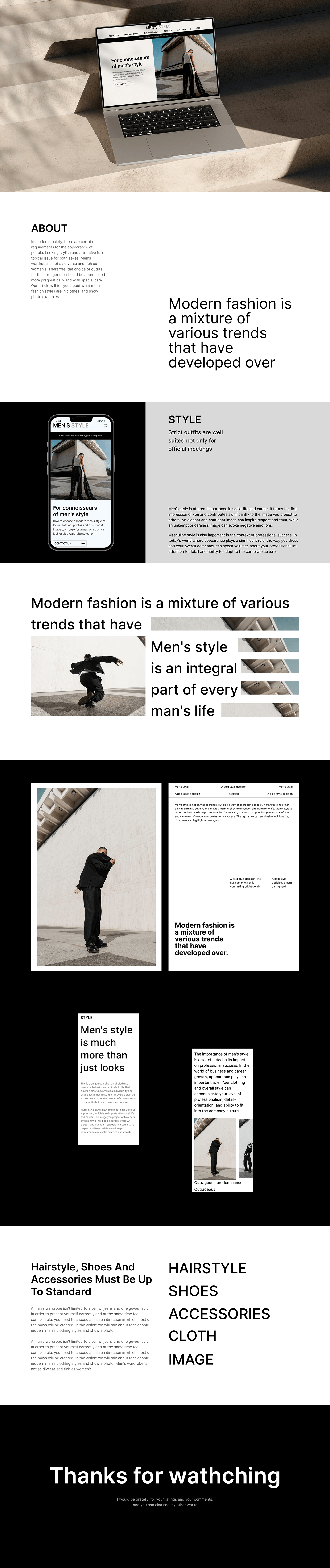 ux UI/UX Web Design  UI Style men's fashion men mimmalism