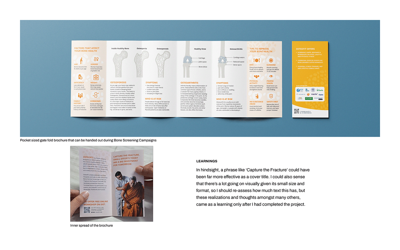 bones graphic design  system design packaging insert Yoga bonehealth brand identity brochure design Health Brochure Health Company